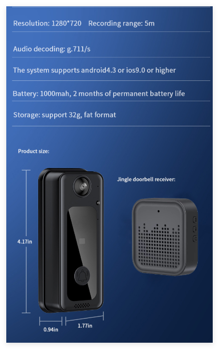 Sonnette Intelligente WiFi — Sécurité & Confort à Votre Porte
